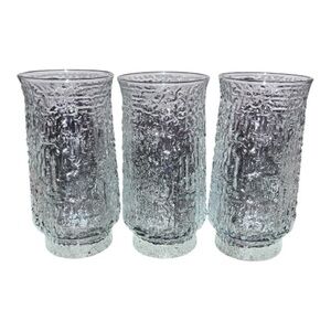Set of 3 Libbey Artica Crystal Glasses